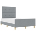 Estructura de Cama Gris Claro 120x200 cm Tela