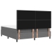 Cama Box Spring  con Colchón Gris Claro Súper King Tela de Pana