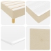 Cama con Box Spring  y Colchón Crema 140x200 cm Tela
