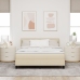 Marco de Cama  con Colchón Beige Tela 160 x 200 cm Colchón de cama