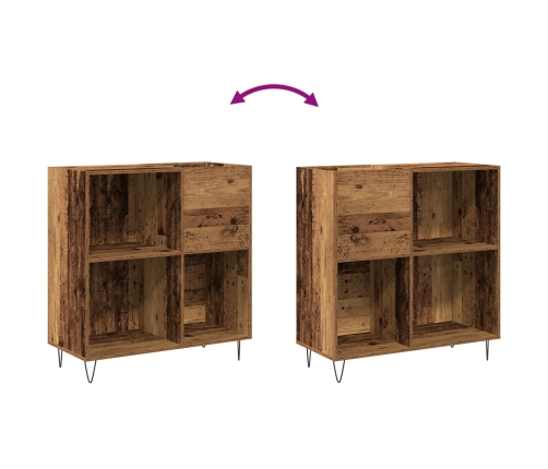 Gabinete de medios  Roble artesanal 84.5x38x90 cm Madera aglomerada