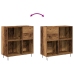 Gabinete de medios  Roble artesanal 84.5x38x90 cm Madera aglomerada