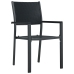 Juego de Comedor de Jardín  de 9 piezas Negro Poly Ratán