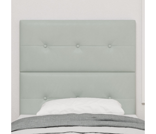 Cabecera LED Gris Claro 80 cm Terciopelo