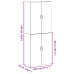 Armarios  2 pcs Negro Roble 69,5x34x180 cm Madera ingenierizada
