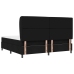 Cama Box Spring con Colchón  Negro 200x200 cm Tela