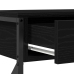 Mesa Consola  Negro Roble 100x28x75 cm Madera Elaborada y Acero