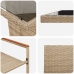 Conjunto de Comedor de Jardín de 11 Piezas  Beige de Poliratán