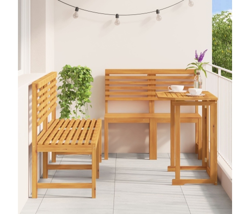 Conjunto de Comedor de Jardín de 5 Piezas  de Madera Sólida de Acacia