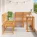Conjunto de Comedor de Jardín de 5 Piezas  de Madera Sólida de Acacia