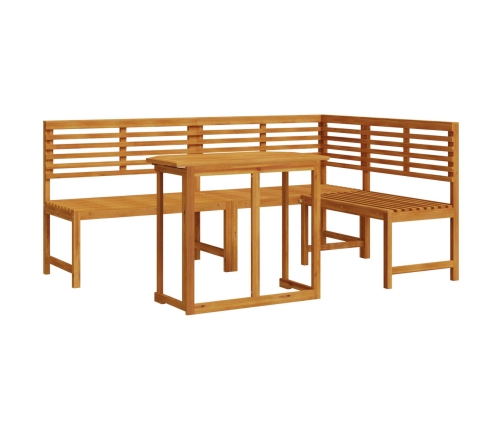 Conjunto de Bistro de Jardín de 3 Piezas de  en Madera Sólida de Acacia