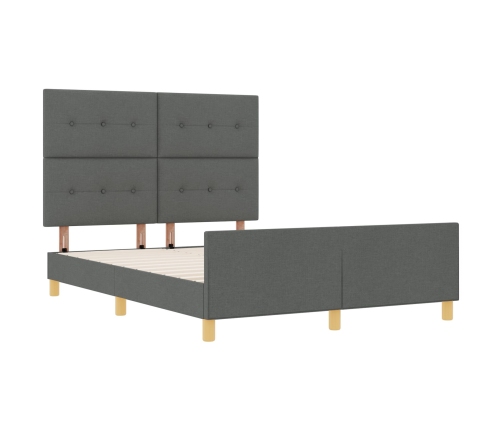 Estructura de cama  Gris oscuro 160x200 cm Tela