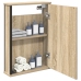 Gabinete de Espejo  Roble Natural Tablero de partículas, vidrio, metal