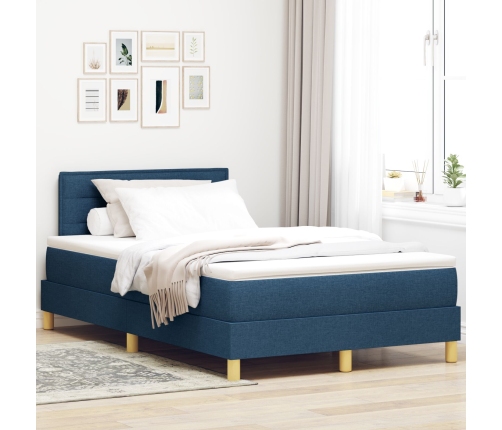 Cama con Somier  y Colchón Azul 120x200 cm Tela