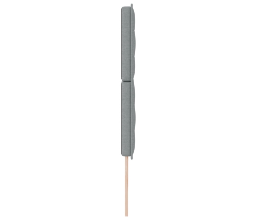 Cabecero  Diseño de Líneas Gris Claro 200 cm Tela