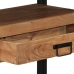 Mesas Auxiliares  Negras 120x33x75 cm de Madera Maciza de Acacia y Metal