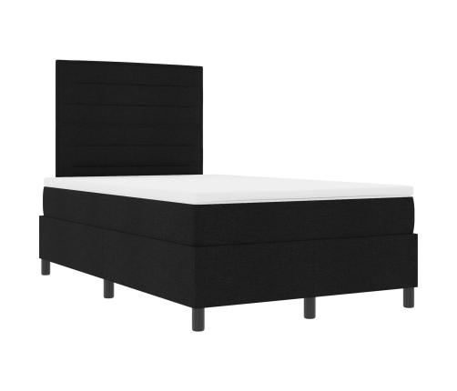 Cama tipo Box Spring con Colchón Negra 120x200 cm Tela
