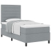 Cama con Somier y Colchón Gris Claro 90x200 cm Tela