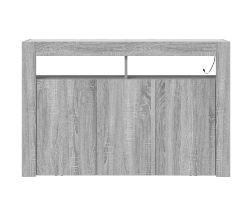 Aparador Gris sonoma Madera compuesta 116 x 30 x 75 cm Aparador
