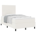 Cama con Base de Resorte  con Colchón Crema 120x200 cm Tela de Pana