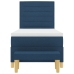 Cama Box Spring con Colchón y Banco Azul 90x200 cm Tela