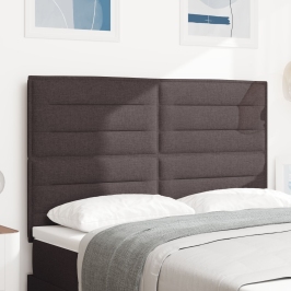Cabecera LED  Diseño en Líneas Marrón Oscuro 80 cm Tela