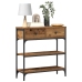 Mesa Consola  Madera Vieja 72,5x25x75 cm Madera de Ingeniería y Acero