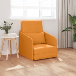 Sofá cama de suelo  2 en 1 Amarillo Oscuro 65x80x83 cm Tela