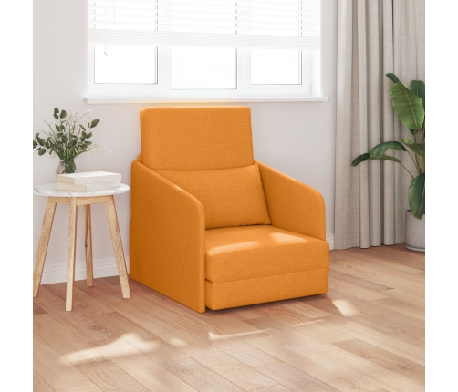 Sofá cama de suelo  2 en 1 Amarillo Oscuro 65x80x83 cm Tela
