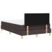 Cama con somier  con colchón y LED marrón oscuro 120x200 cm tela