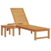 Tumbona  con mesa de madera de acacia, Tumbona  de madera de acacia