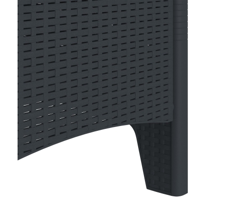 Silla de jardín  Set de 2 Antracita, Crema Poliratán Estándar