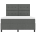 Cama con Somier y Colchón Gris Oscuro 140x190 cm Tela