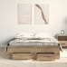 Estructura de Cama  con Cajones de Roble Artesanal 120x200 cm de Madera Elaborada