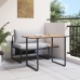 Conjunto de Comedor de Jardín de 2 Piezas Silla Individual con Cojines Gris Claro