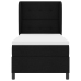 Cama Box Spring  con colchón Negro 100x200 cm Tela