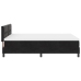 Cama con somier  con colchón Negro 140x190 cm Terciopelo