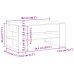 Mesa de café  de madera reciclada 102x55x45 cm de madera de ingeniería