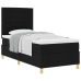 Cama con Somier y Colchón  Negra 100x200 cm de Tela