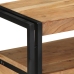 Mesa de Consola  Negra 90x33x75 cm de Madera Maciza de Acacia y Metal