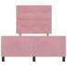 Estructura de Cama de Terciopelo Rosa  120x200 cm