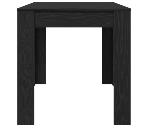 Mesa de Comedor  Negra de Roble 140x74,5x76 cm de Madera de Ingeniería