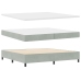 Cama Box Spring  con Colchón Gris Claro 200x200 cm Terciopelo