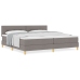 Cama Box Spring  con Colchón Taupe 200x200 cm Tela