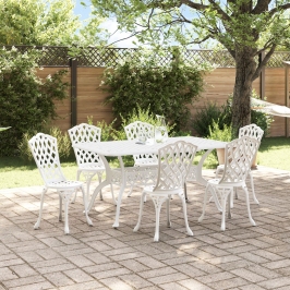 Juego de 4 Blanco Aluminio Fundido 150 cm x 90 cm x 72 cm