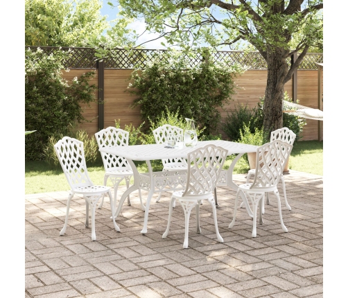 Juego de 4 Blanco Aluminio Fundido 150 cm x 90 cm x 72 cm