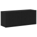 Gabinete de pared para TV  Negro Roble 100x30x41 cm Madera engineered