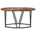 Mesa de café de roble ahumado 80x40x40,5 cm de madera ingenierizada y metal