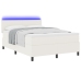 Cama con Somier  con Colchón y Luz LED Crema 140x200 cm Tejido de Terciopelo