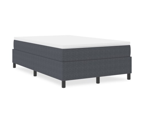 Cama Box Spring  Gris Oscuro 120x200 cm Tela de Pana